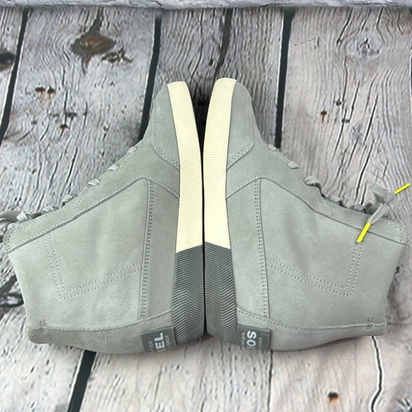 SOREL OUT ‘N ABOUT II Dove Quarry Gray Soft Suede Lace Up Wedge Boot Sneakers - Picture 17 of 17